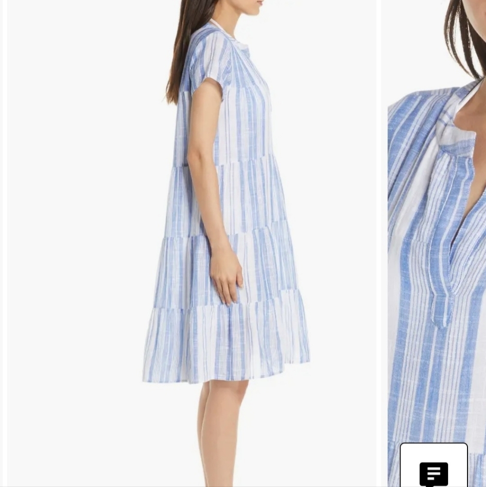 Roller Rabbit Montauk Pamela Cotton Cover-up Shirt Dress Beachy Vacation Cruise - Picture 3 of 14